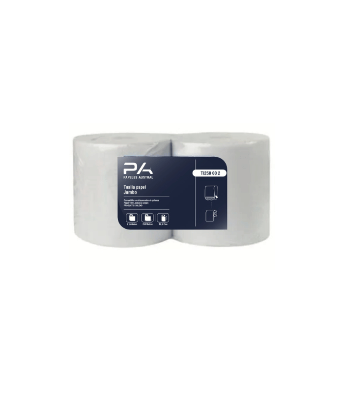 TOALLA 250 MTS X 2 Toalla de papel 250 metros x 2 rollos - Papeles Austral